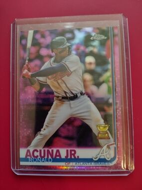 Ronald Acuña Jr. 2019 Topps Chrome Rookie Cup #117 Pink Refractor Atlanta Braves